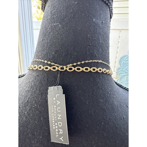 Laundry Shelli Segal Gold Link Chain Layered 16" Long Statement Necklace NEW $55 - Picture 11 of 11